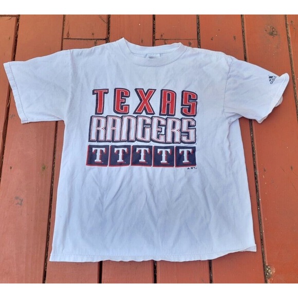 Vintage Adidas Texas Rangers Shirt Mens Medium MLB Baseball Team 2000s - Picture 1 of 7